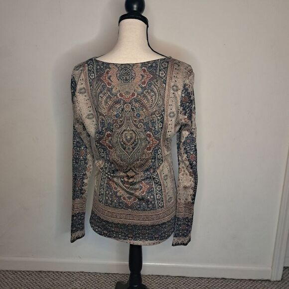 Style & Co Top Women's Small S Bohemian Soft Elegant Rhinestones Career Office - Picture 4 of 8